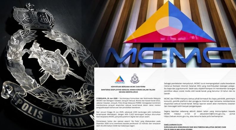 MCMC, PDRM komited banteras jenayah eksplotasi seksual kanak-kanak