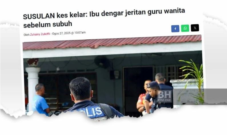Kelar isteri: Mangsa dibenarkan keluar hospital, suami masih dirawat