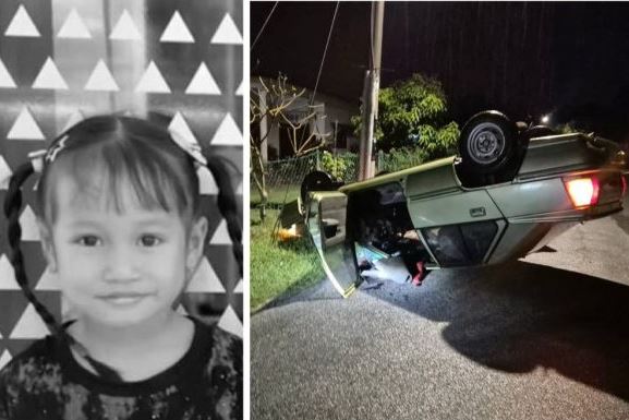 Cucu perempuan maut selepas kereta dipandu datuk terbabas