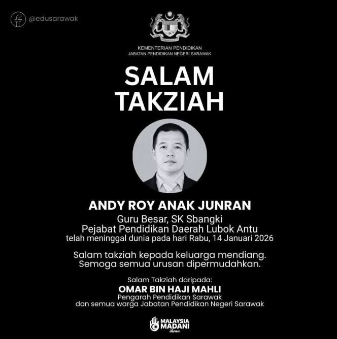 Guru besar, isteri ditemukan maut dalam bilik tidur di Sri Aman