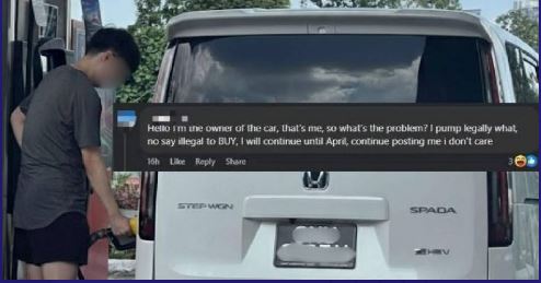 Lelaki Bawa Kereta Nombor Plat Singapura Isi Minyak Ron 95 Tak Hairan Dikecam – “Tak Ada Siapa Kata Haram, Apa Masalah?”