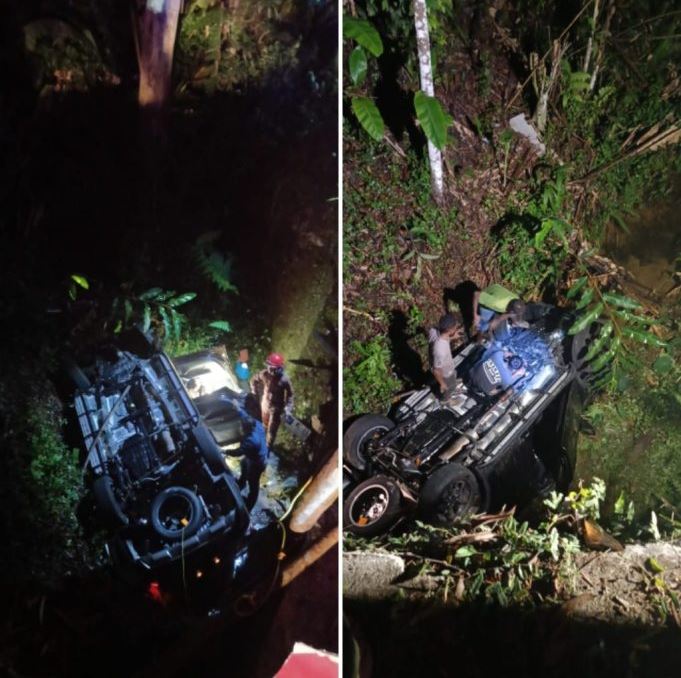 Lelaki maut, lima ahli keluarga cedera, SUV jatuh gaung